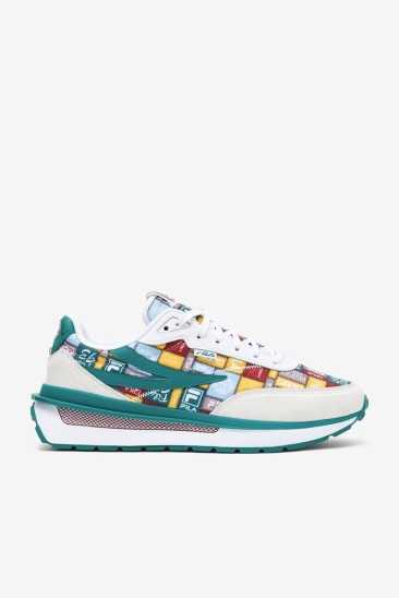 Fila Homme Renno Patchwork 108 Blanche / Storm / Spectra Jaune Fila France RLO-270581